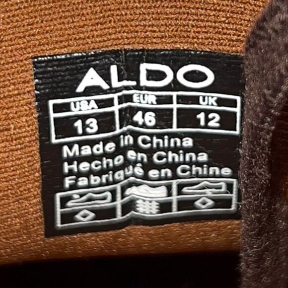 Aldo Vermilion Paneled Derby Oxfords Brown Men's 13 - Picture 10 of 11